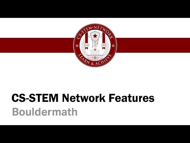 Cs-Stem Network Bonus - 07 Bouldermath