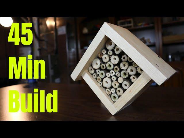 How To Make A Wooden Bee House For Beginners ( Diy Bee Hotel )