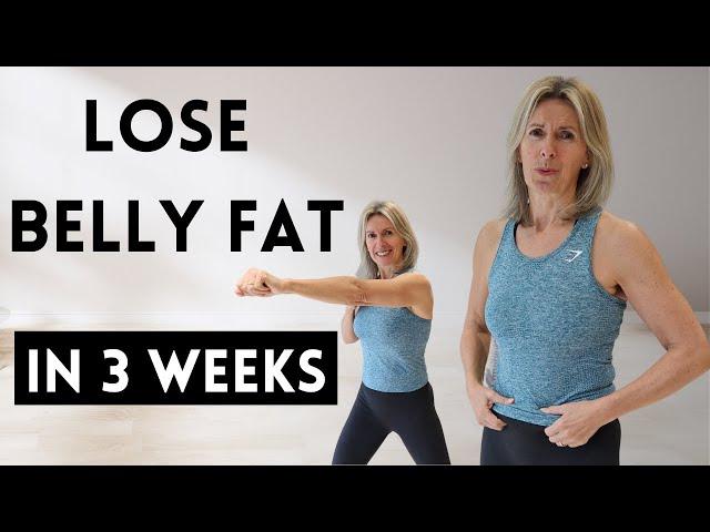 Lose Stubborn Belly Fat In 3 Weeks | Low Impact Home Workout Over 40s