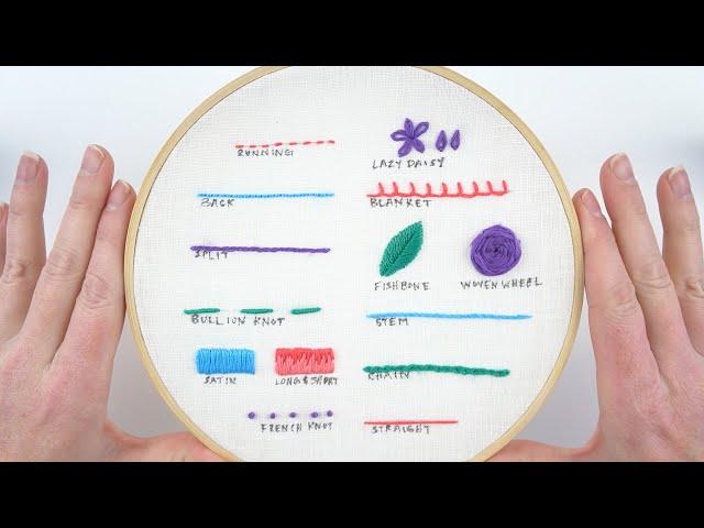 13 Hand Embroidery Stitches for Beginners