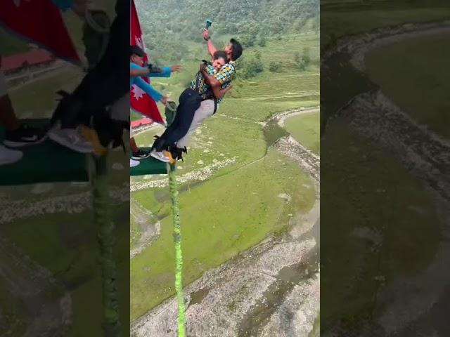 Couple Bungee jumping | Nepal | Poli_couples #bungeejumping #trending #couple #subscribe