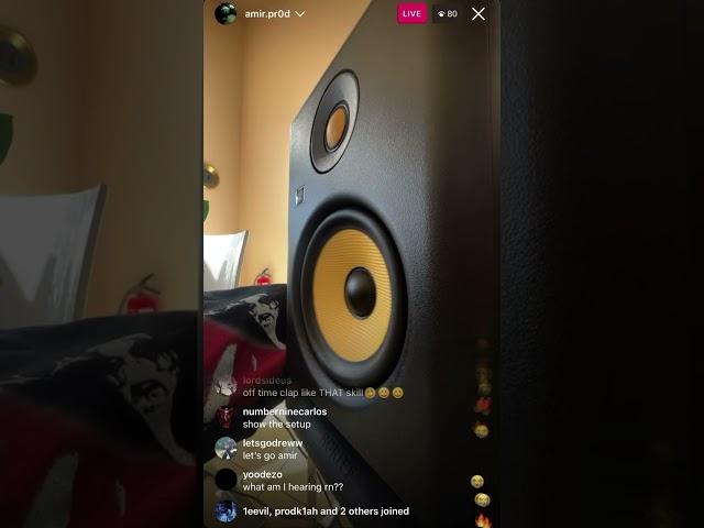 AMIR.pr0d plays INSANE NEW BEATS on IG Live  [3/19]