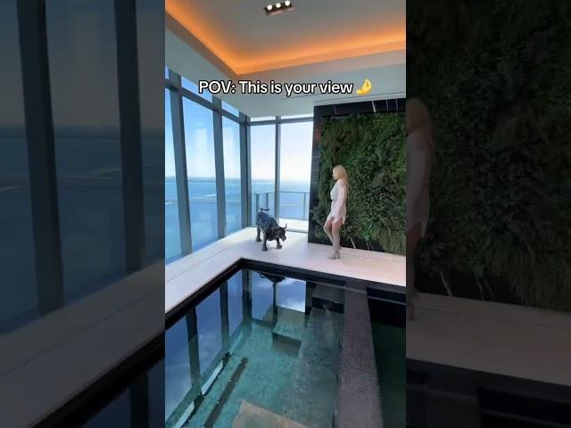 POV: This Is Your View from the Private Pool Room in the Tallest Penthouse  #luxuryliving