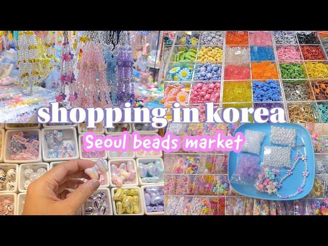 shopping in Korea vlog  beads market in Seoul  making accessory, organizing beads collection