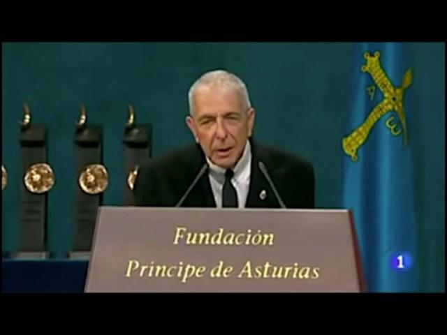 El emotivo y motivador discurso de Leonard Cohen en su entrega del premio de las letras