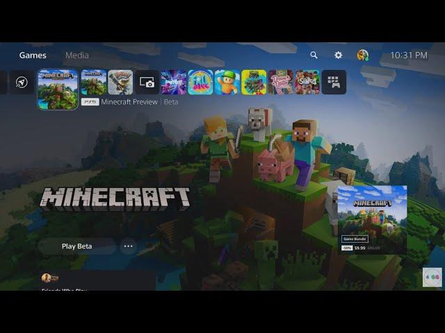 Minecraft: Playstation 5 Edition 4-Player Co-Op Gameplay (Preview World)