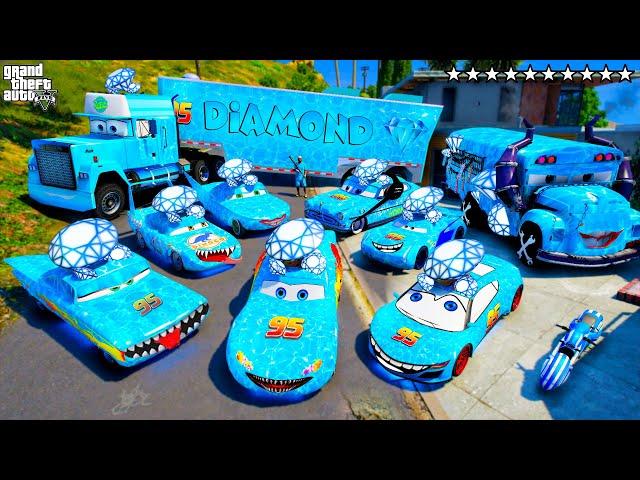 GTA 5 - Stealing DIAMOND MCQUEEN CARS with Franklin! (Real Life Cars #200)