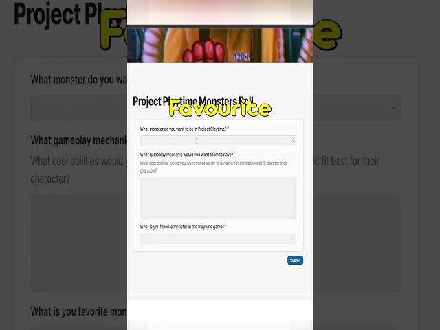 Project Playtime: Who You Voting For!!!!