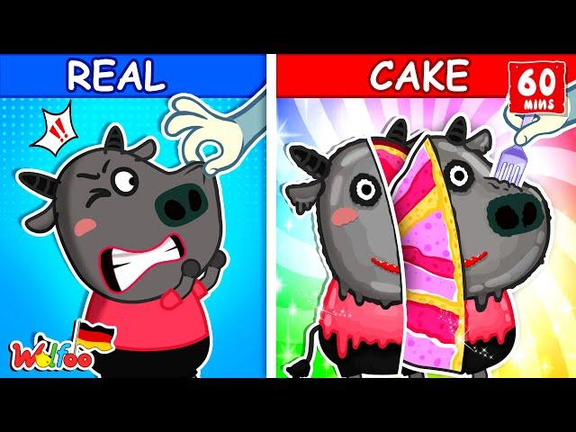 Wolfoo GeschichteWo Ist Der Echte Bufo? CAKE Or FAKE Challenge- Lustige Geschichte @WolfooDeutsch