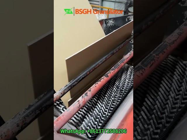 Dual 30kW Fine-Tooth Twin Shaft Shredder | PVC Board Shredding Machine for Plastic Recycling