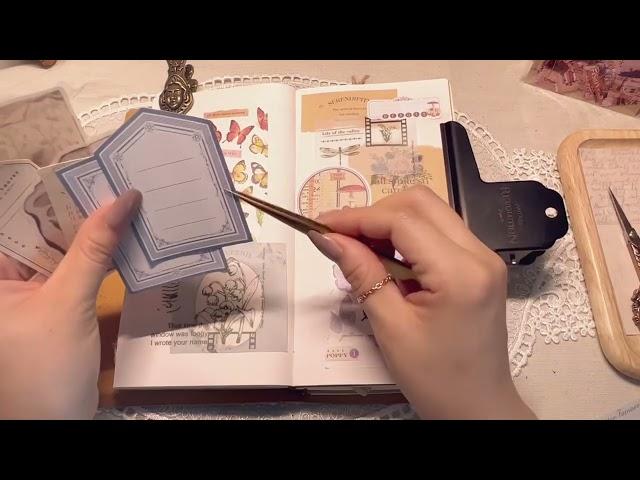 ASMR 주말에는 간단하게 다꾸하기 #vintage #asmr #diary #journal