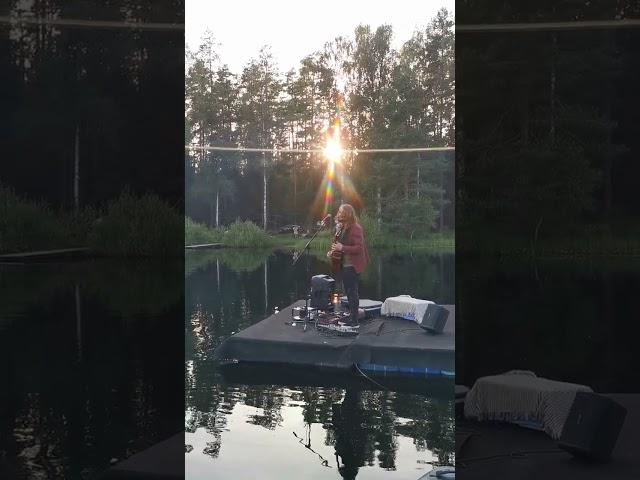 my composition Depths performed over a lake. #lakemusic #guitar #fingerstyle #livelooping #guitarist