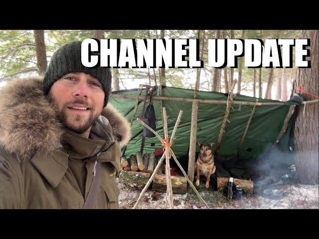 -14 lean to overnighter with ice-fishing and a little channel update!