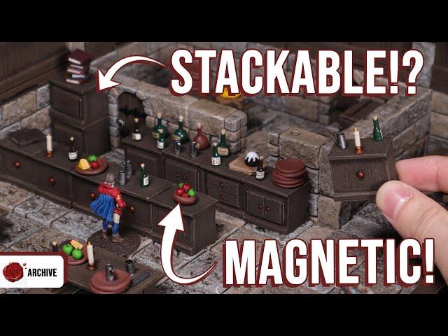 Crafting D&D MAGNETIC Bar and Cupboard Stackables!