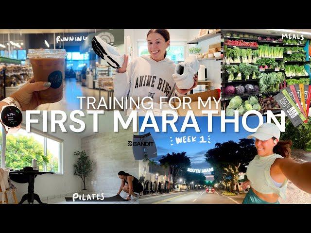 WEEK 1 OF MARATHON TRAINING | running, pilates, meals + the marathon training plan I’m following