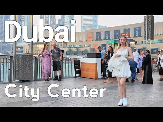 Dubai [4K] Amazing City Center, Downtown Dubai Evening Walking Tour 