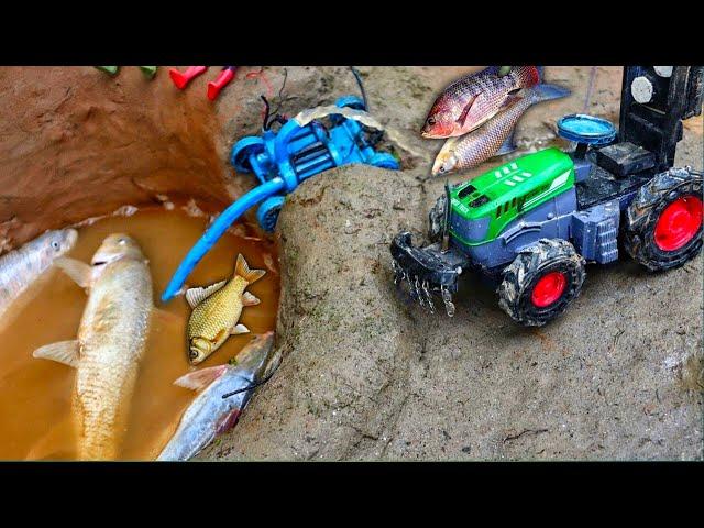 Catch fish using mini water pump motor | fishing exciting | diy tractor@sunfarming7533