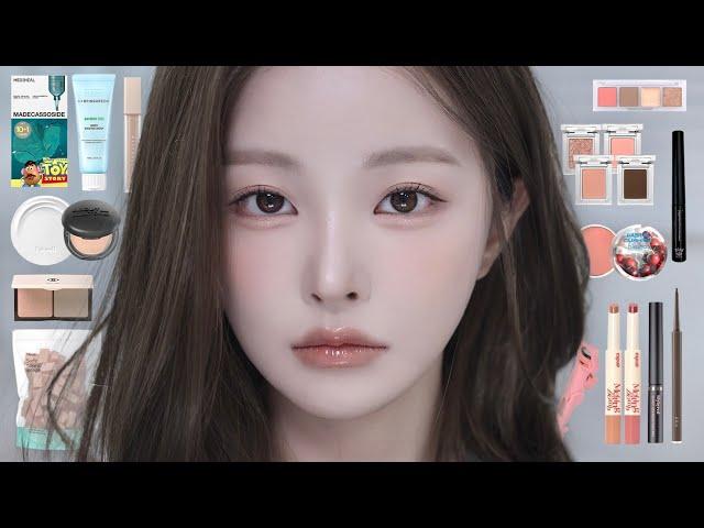 Saving beginner Daily Makeup🩶 | Easy base makeup, essential makeup items,