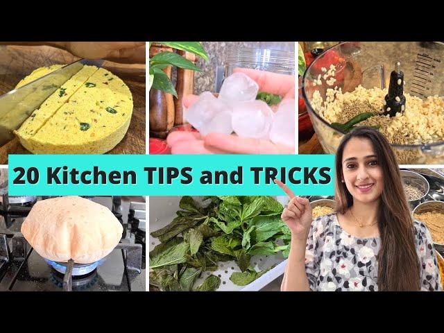 20 Time Saving Kitchen Tips/Hacks for Healthy Lifestyle | Indian Cooking TIPS and TRICKS!