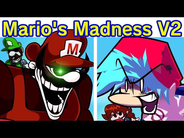 Friday Night Funkin' VS Mario's Madness V2 FULL WEEK + Cutscenes (FNF Mod) (Mario 85'/MX/Mario.EXE)