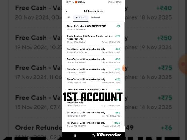 Zepto free cash in wallet trick 100%