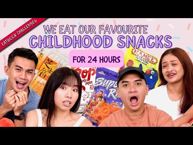 We Eat Our Favourite Childhood Snacks For 24 Hours! | 24 Hour Challenges| EP 3