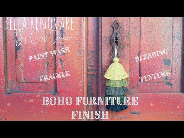 How to Get the Aged Southwest Boho Look with Blending Paint, Crackle Finish and Paint Wash