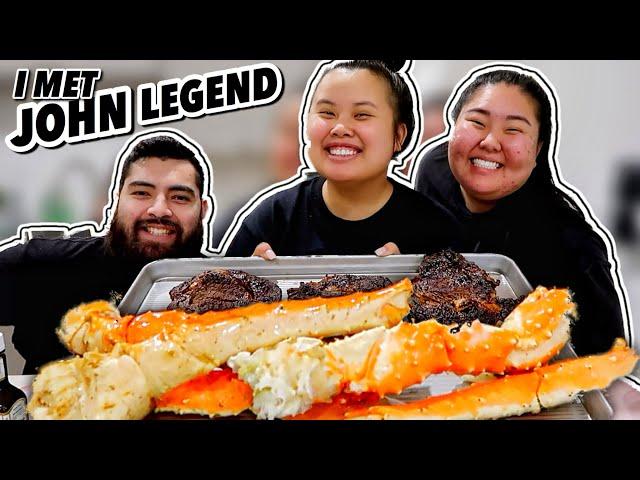 COSTCO KING CRAB LEGS + RIB EYE STEAK MUKBANG 먹방 EATING SHOW (SURF AND TURF)