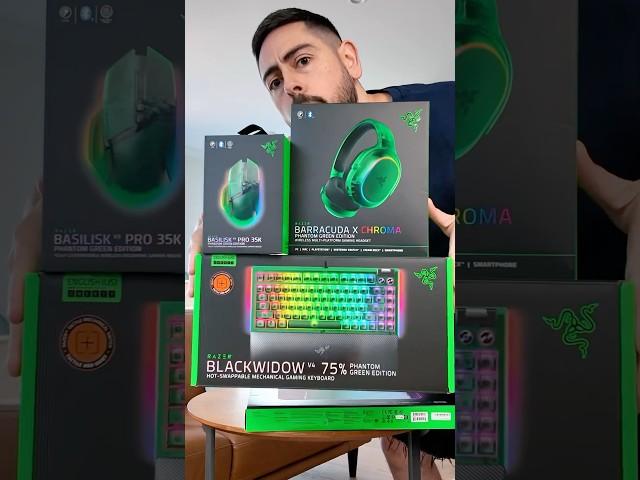 Unboxing First EVER Razer Phantom Green Translucent Collection #razerphantomgreen
