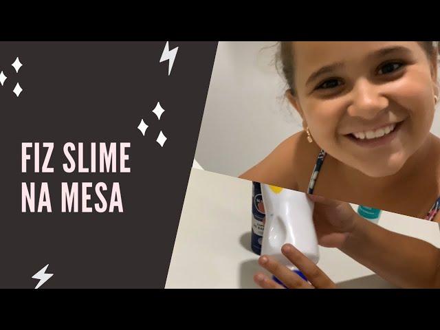 DESAFIO DA SLIME NA MESA + MATERIAL DE SLIME - Maria Clara Ferreira