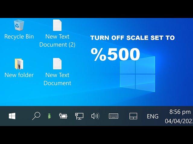 HOW TO FIX ZOOMED IN SCREEN ON WINDOWS /FIXED 500% SCALE ON WINDOWS 10