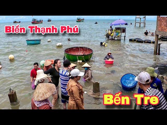 Biển Thạnh Phú Bến Tre Du Khách Đông Đúc Hải Sản Tươi Sống Giá Rẻ Giật Mình | Khương Nhựt Minh