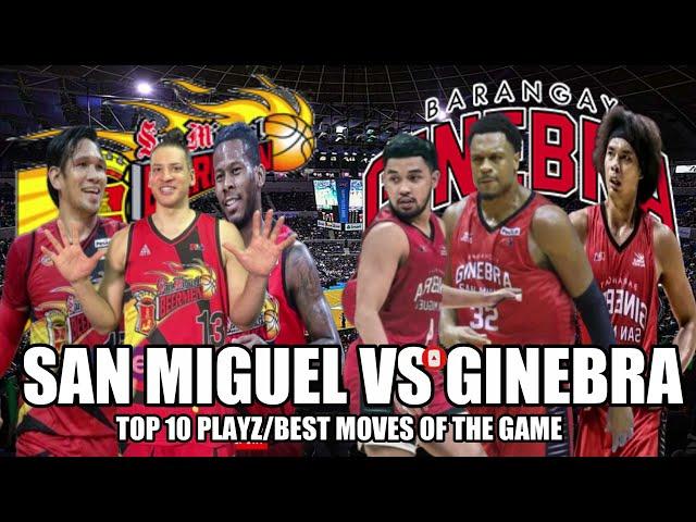 SAN MIGUEL VS GINEBRA/TOP 10 PLAYZ OF THE NIGHT/BEST MOVEZ OF THE GAME #viralvideo #pbaupdates #nsd