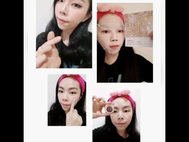 Glam Makeup with Glowhill GLAM GOLD Make Up Facial Mask