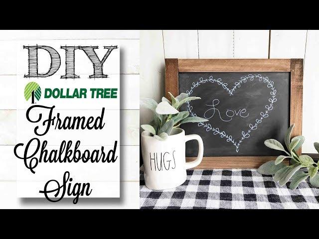 DIY Dollar Tree Framed Farmhouse Chalkboard Art