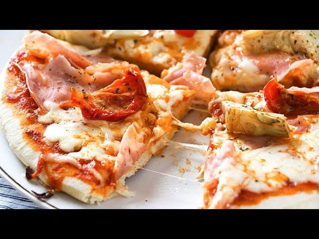 Pizza in pan very easy and rich - No oven