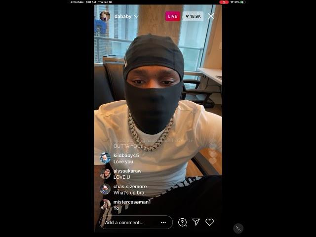 Dababy Instagram live 2-18-21