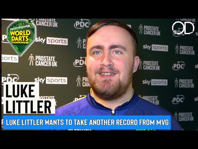 LUKE LITTLER WANTS TO TAKE ANOTHER RECORD FROM MVG "I'D LIKE TO WIN IT BEFORE MICHAEL WON IT"