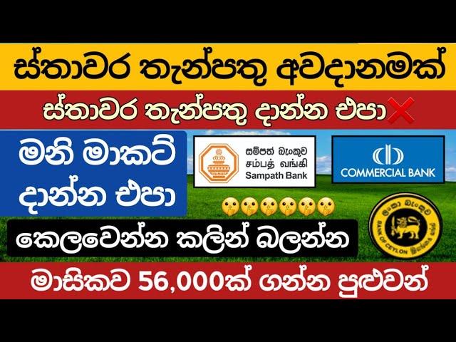 ස්තාවර තැන්පතු දාන්න එපා |Fixed deposit interest rates | money market fd rates in sri lanka 2024