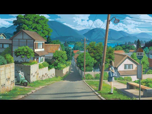 in the summer's heat.  anime lofi mix