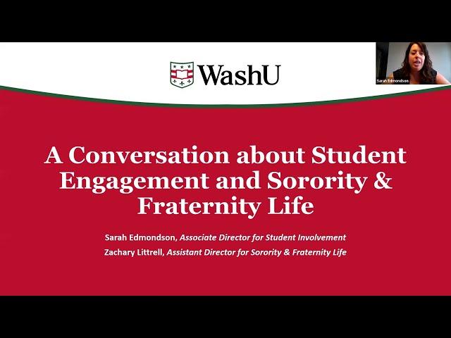 A Conversation about Student Engagement & Sorority & Fraternity Life