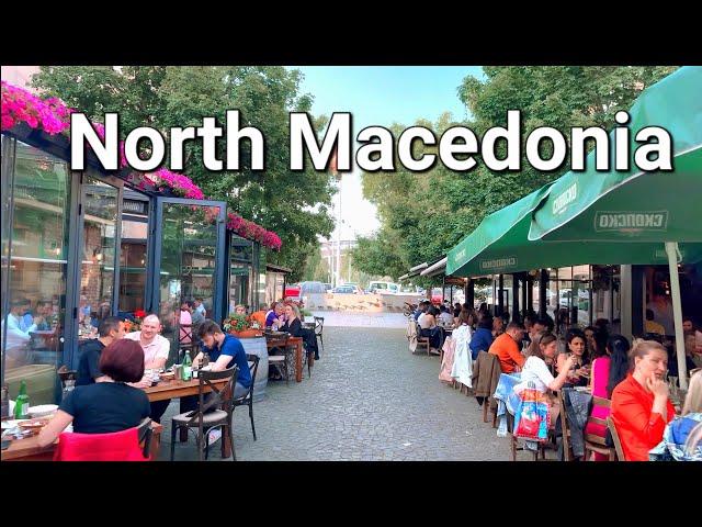 Walking streets of Skopje - North Macedonia 4K HDR Walking Tour