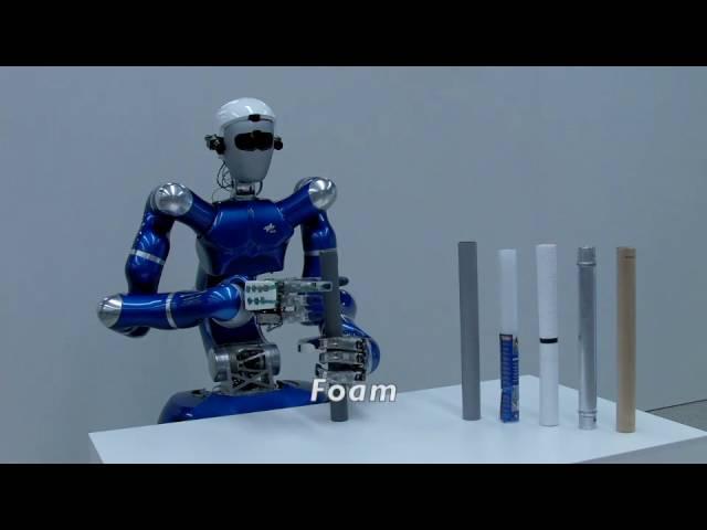 Agile Justin classifies materials by touch using deep learning