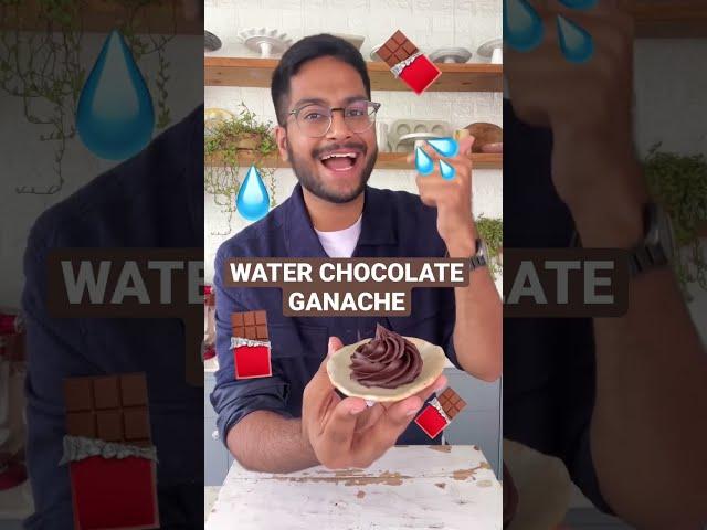 WHAT CHOCOLATE GANACHE WITH WATER! NO CREAM! #shorts