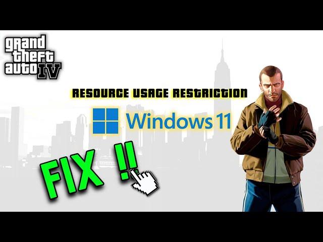 How to FIX Graphics resource usage issue in Grand Theft Auto 4 | For Windows 11