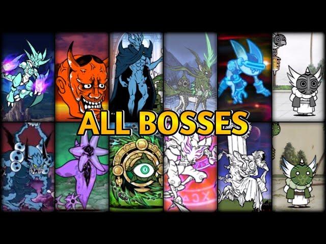 The Battle Cats - All Bosses ( Legend, Advent, Tower and more )