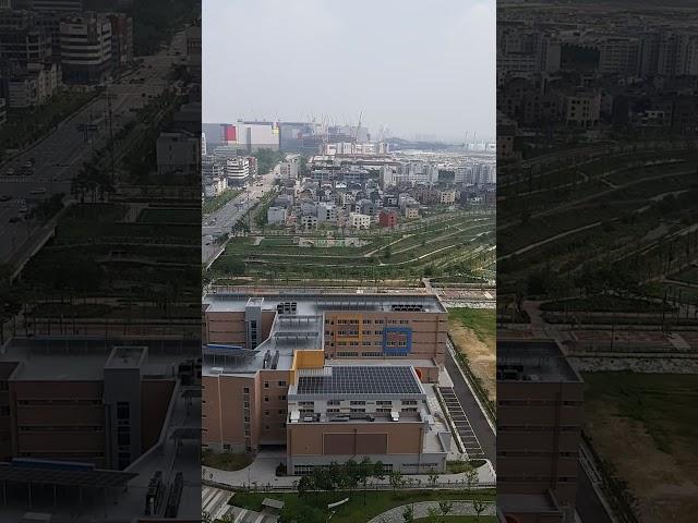 힐스테이트 고덕센트럴 거실에서 바라본 전망(240713)