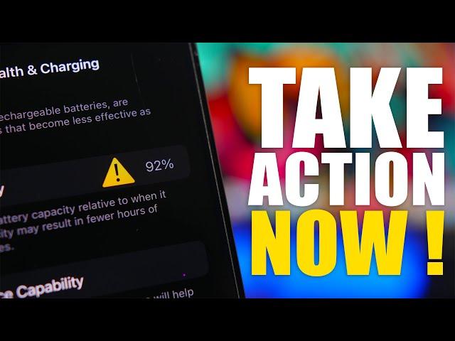 iPhone Battery Health DROPPING Fast - Do This NOW !