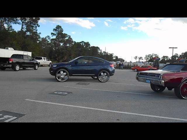 Whipz at the track slidin' mounted on 28's, 30's, 32's