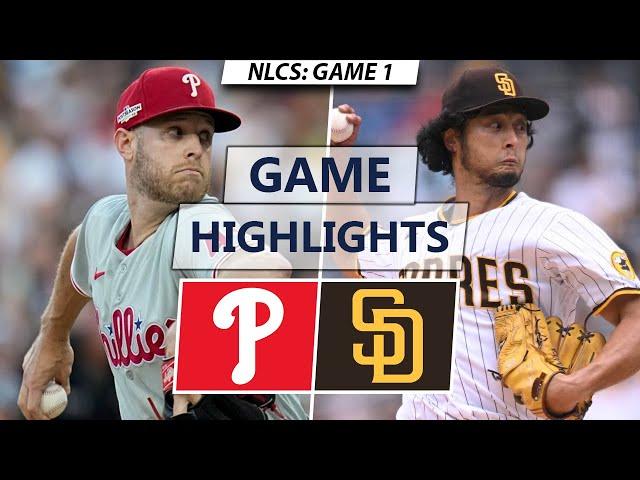 Philadelphia Phillies vs. San Diego Padres Highlights | NLCS Game 1